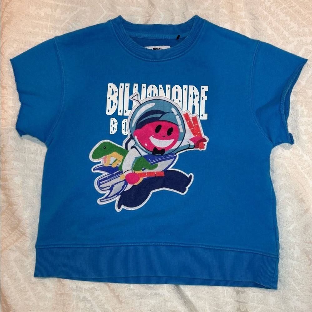 Billionaire Boys Club Blue appliqué sweater t shirt